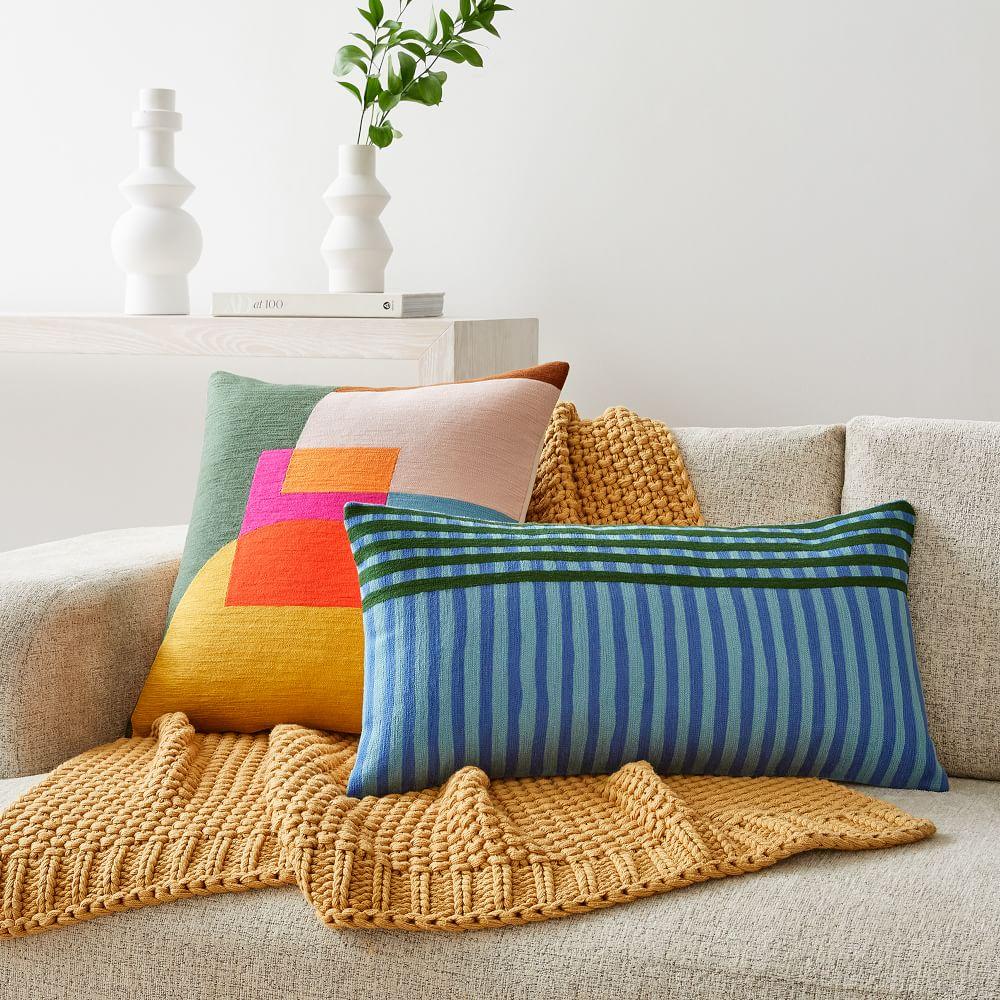 Half Moon Layered Blocks Cushion Cover West Elm UK